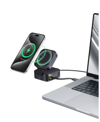 Magnetic Charging Station Qi2 67W  2-in-1 Faster Charger Stand  Wireless with Retractable Cable for iPhone 17/16/15