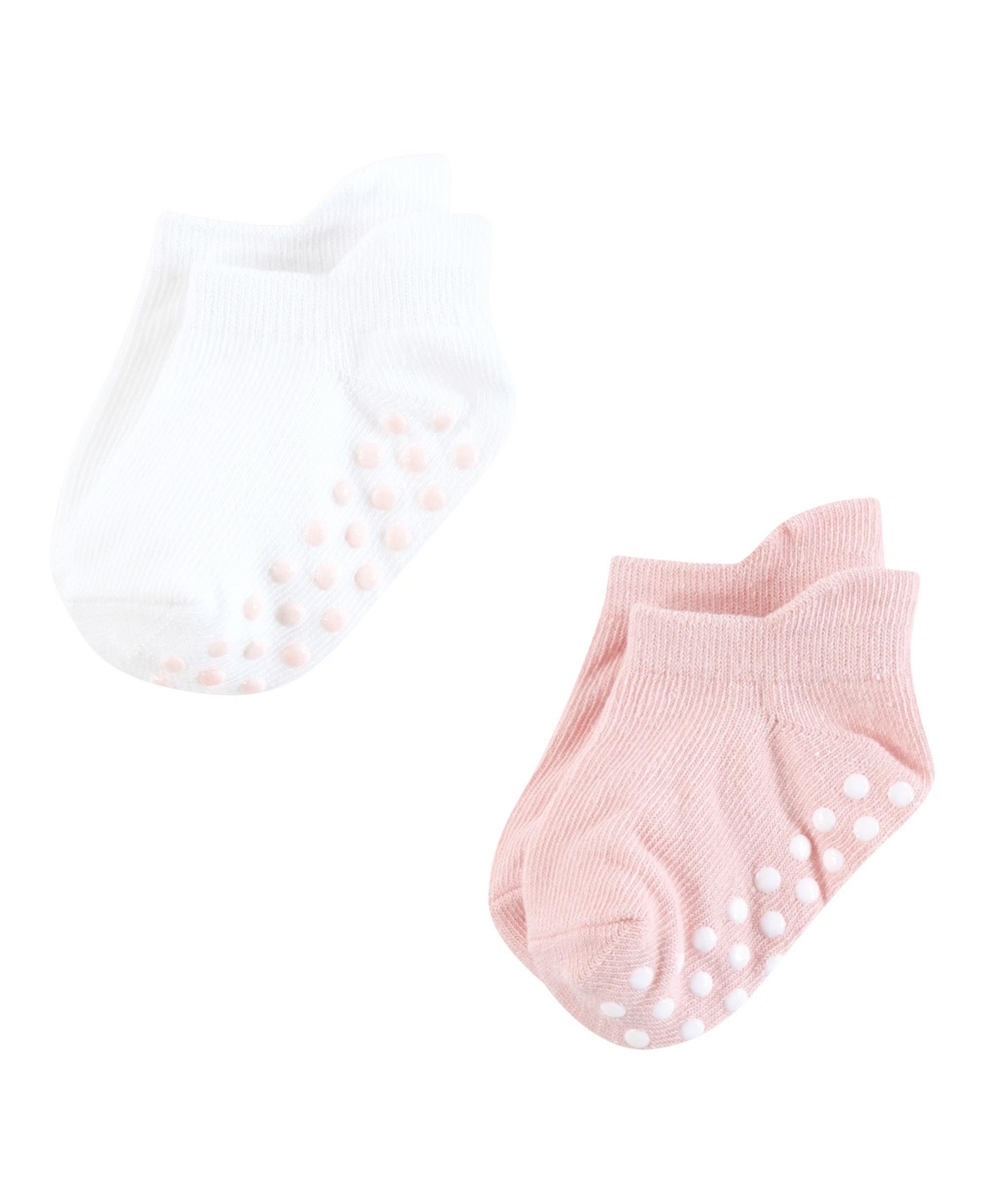 Hudson Baby Baby Girls Hudson Non-Skid No-Show Socks, Months - Mauve neutral