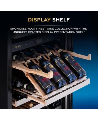 ESTATE 24 inch 160 Bottle Wine Fridge Dual Zone in Stainless Steel