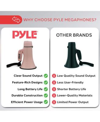 Portable Megaphone with Siren, 20 Watt Power, Aux Input for MP3, Automatic Siren, Lightweight