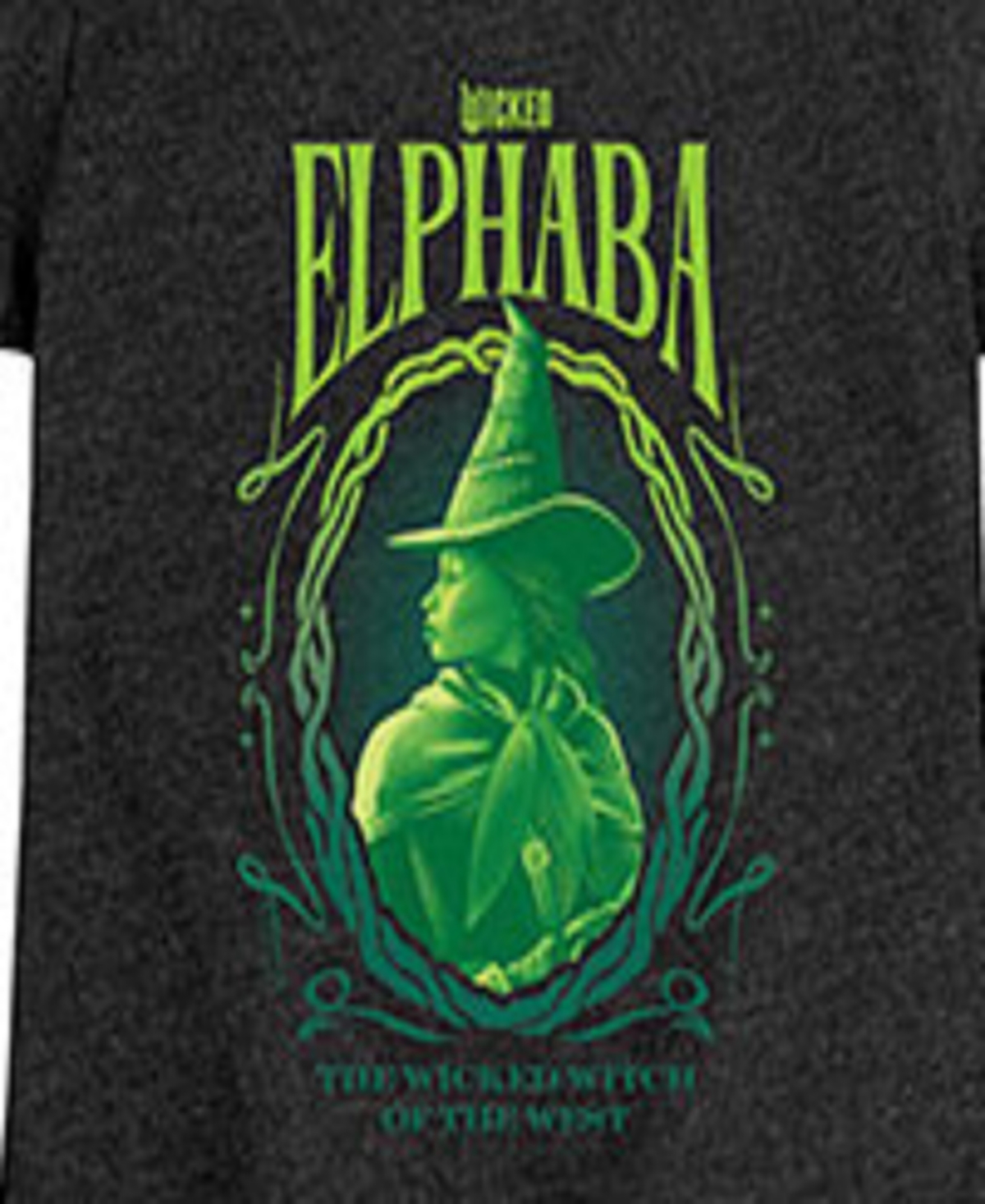 Wicked Big Girls Elphaba Graphic Tee In Black