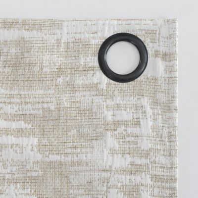 Parrish Distressed Grid Thermal Extreme 100% Blackout Grommet Curtain Panel