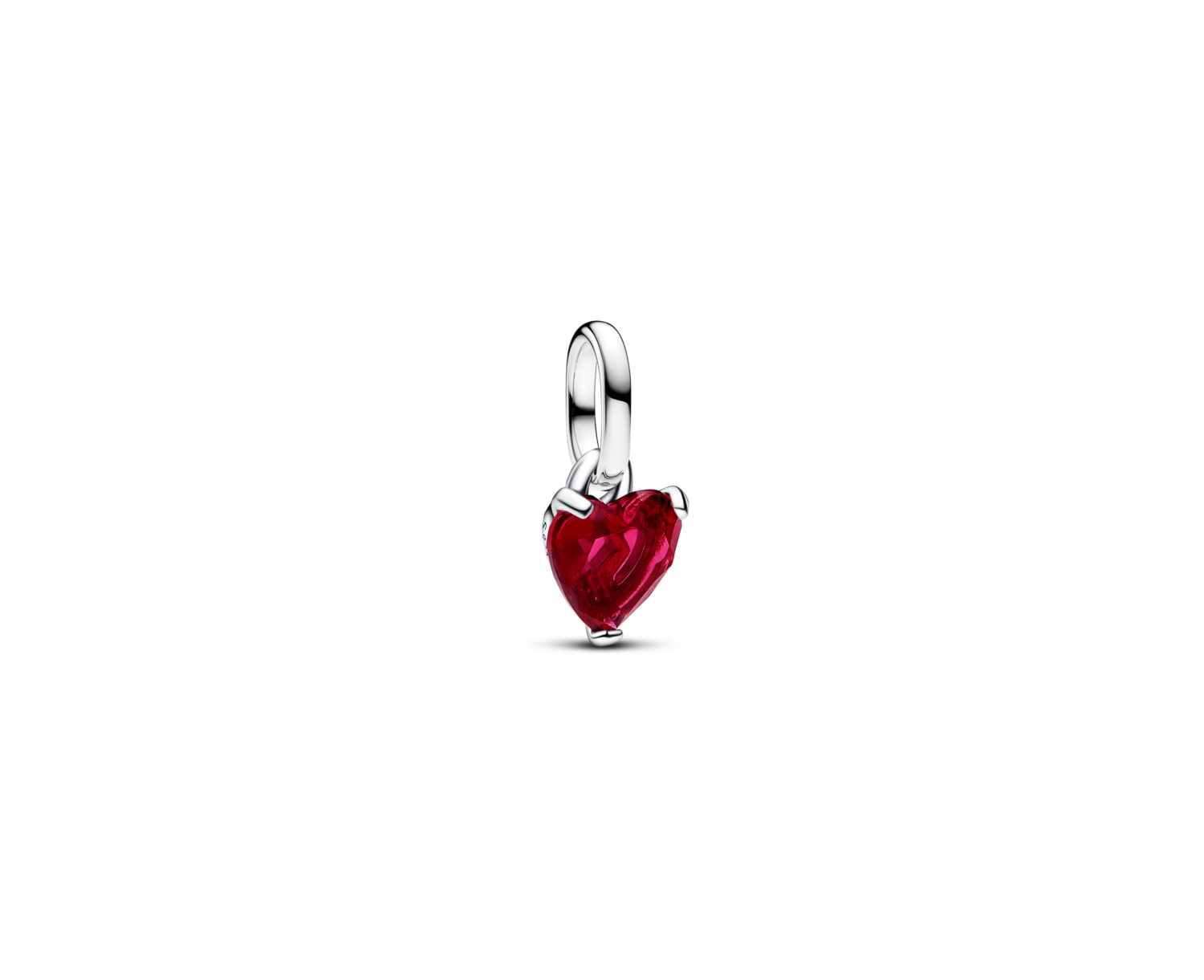 Broken Heart Red Crystal Dangle Charms