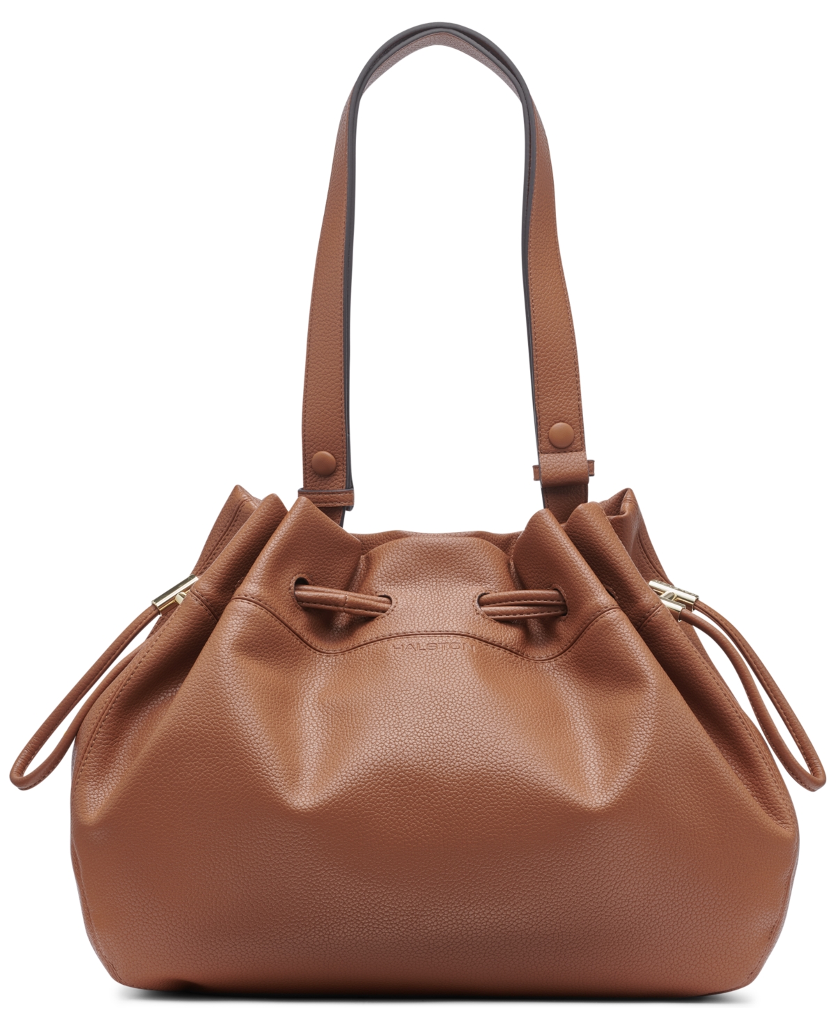 Shop Halston Lilly Large Shoulder Bag In Oak