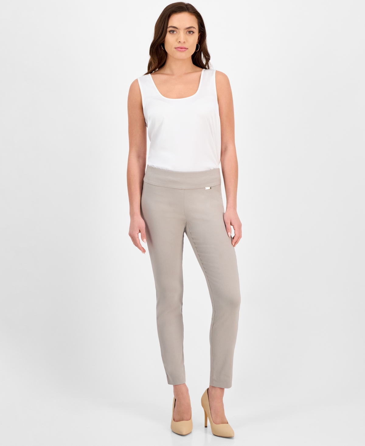 Inc International Concepts Mid-rise Petite Tummy-control Skinny Pants, Petite & Petite Short, Created For Macy's