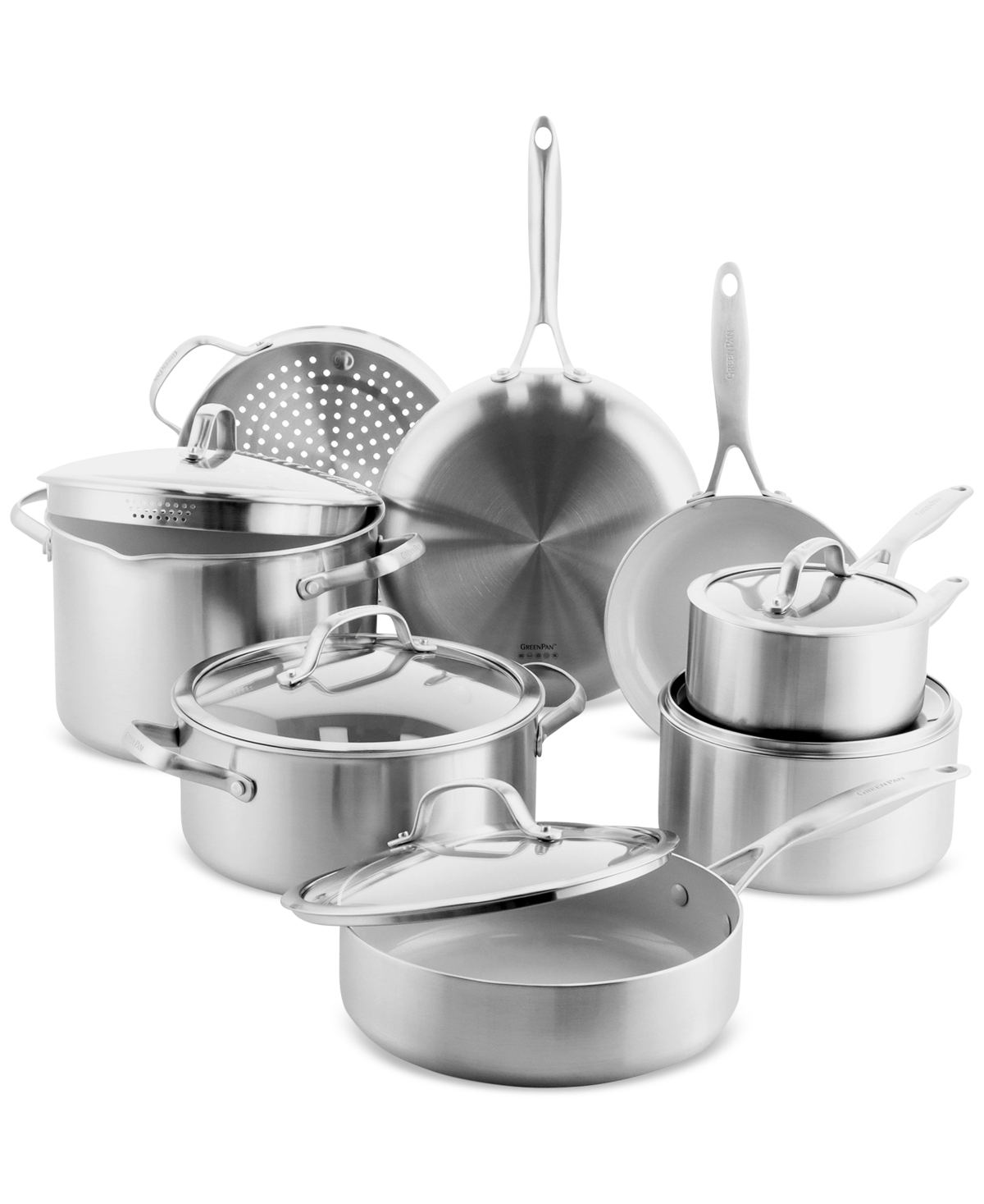 GREENPAN VENICE PRO STAINLESS STEEL 13-PC. COOKWARE SET 