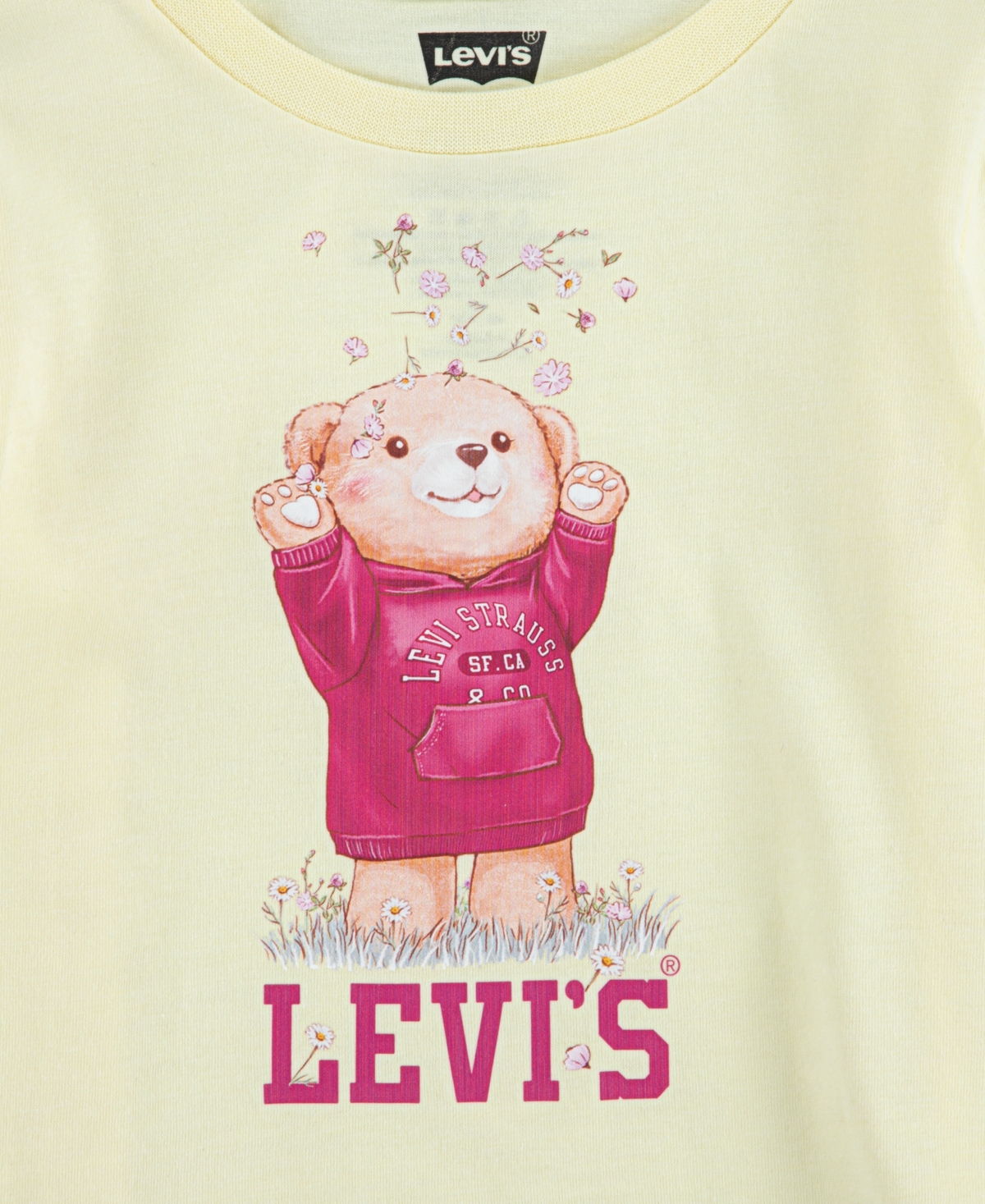 Levi's Toddler Girls Floral Tee and Wide Leg Jeans, 2-piece set