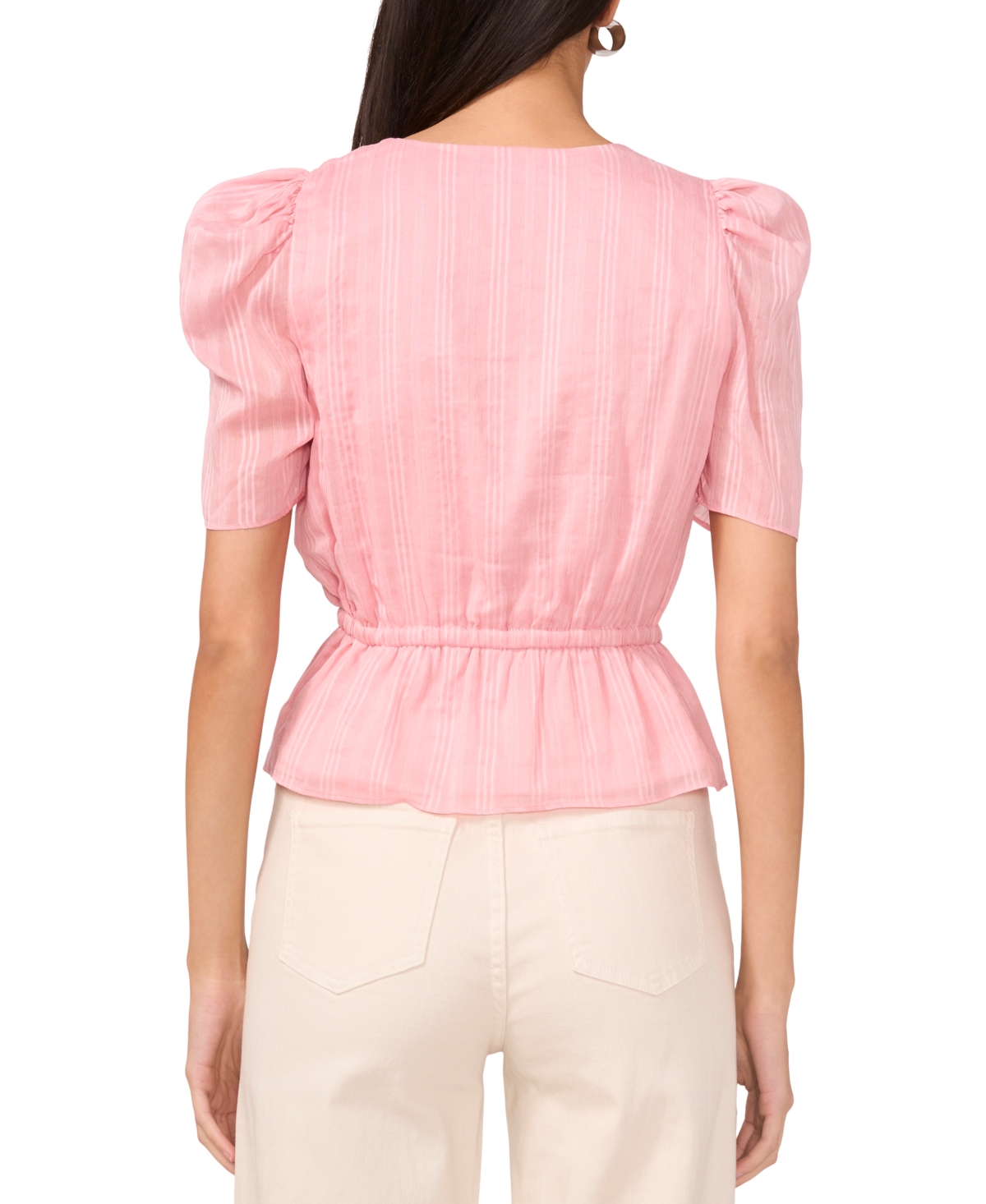 1.state Peplum Silk-blend Top