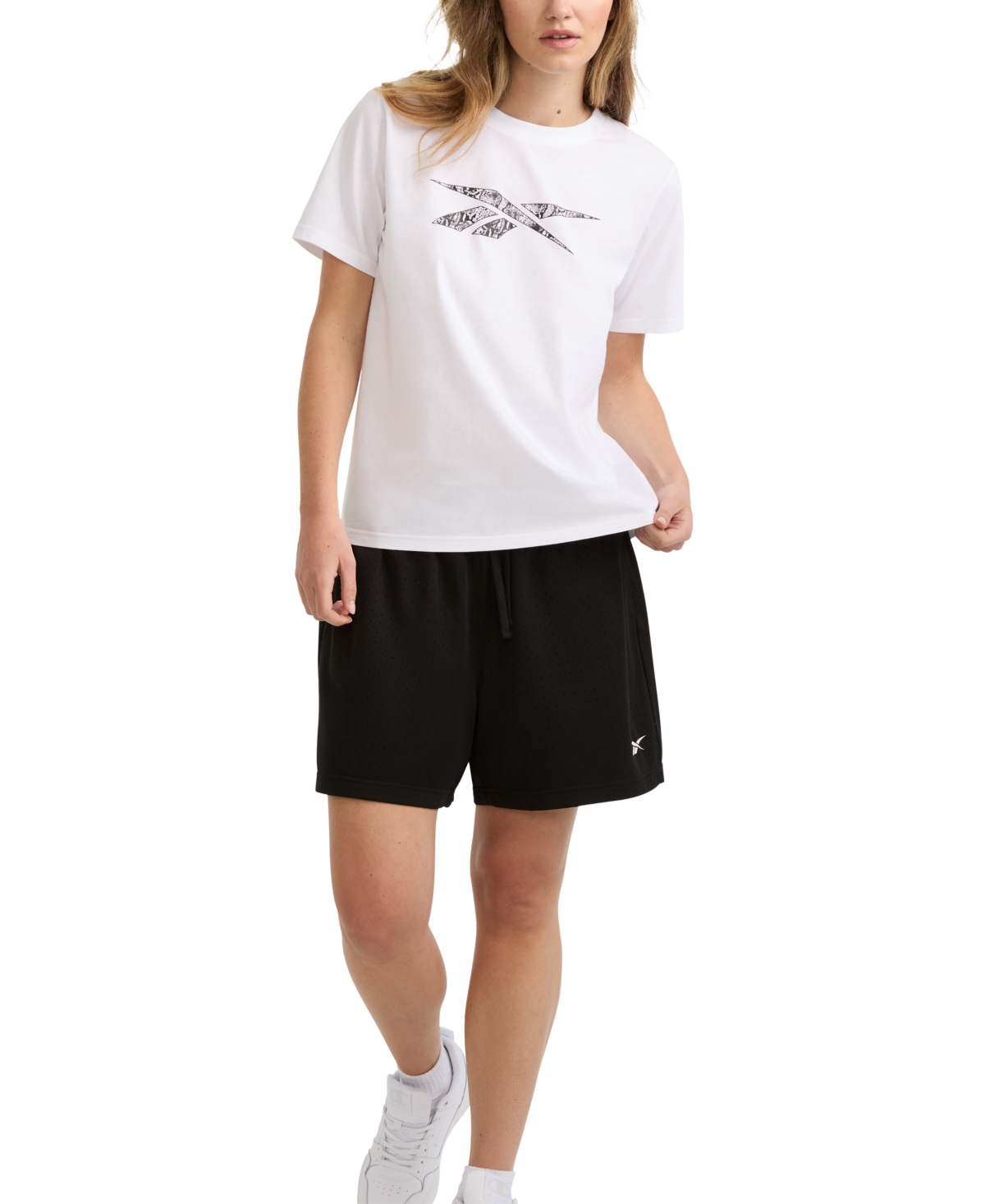 Women's Snake-Print Logo T-Shirt - White