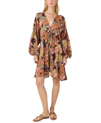 O'Neill - Juniors' Adalyn V-Neck Long-Sleeve Dress