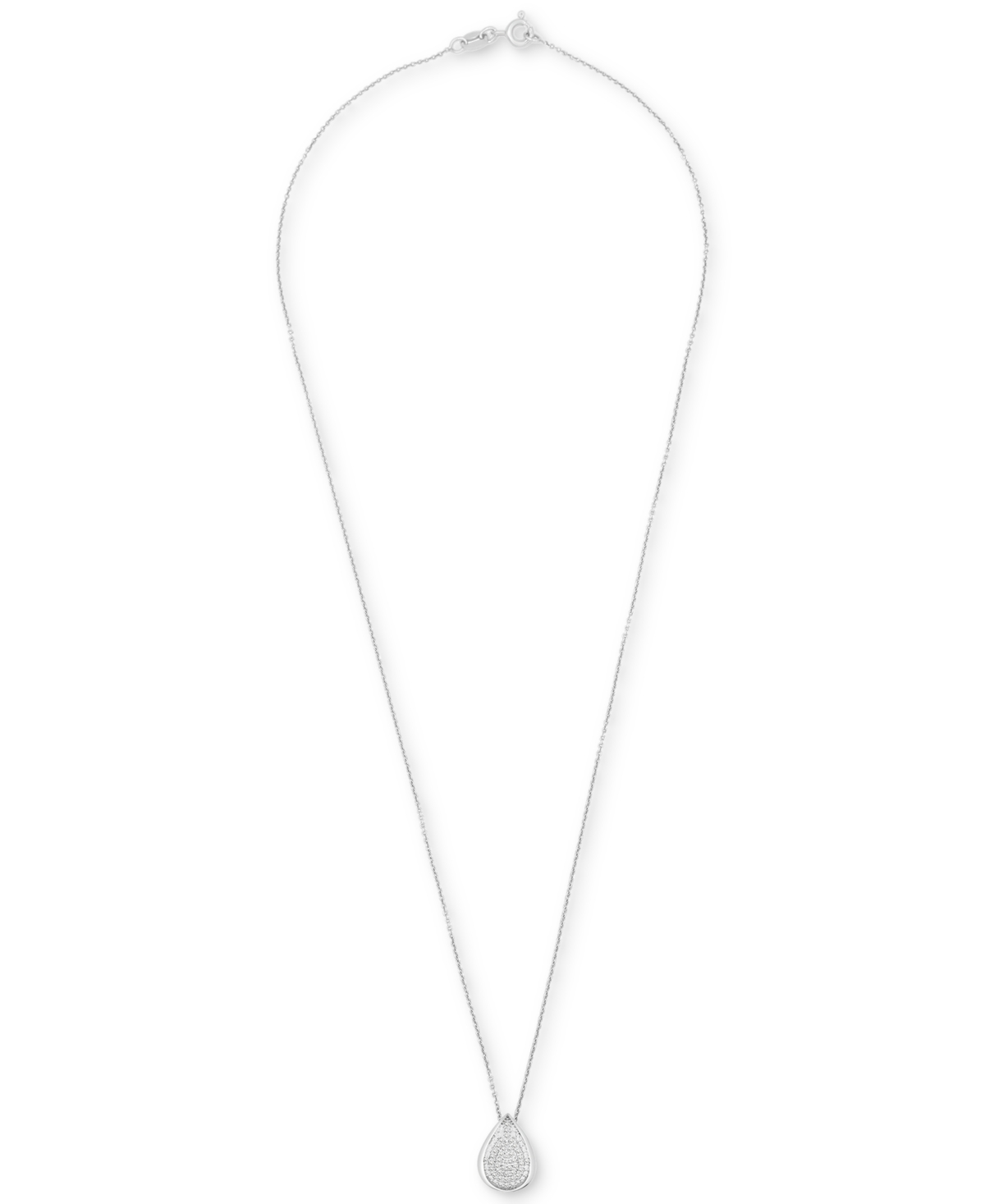 Macy's 2-pc. Set Diamond Teardrop Pendant Necklace & Earrings (1/2 Ct. T.w.) In Sterling Silver, Exclusivel In Sterling Silver