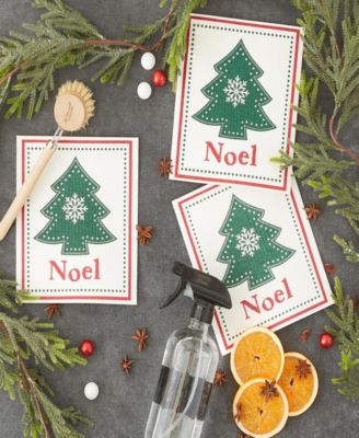 Noel Tree Swedish Dishcloth, Set of 3