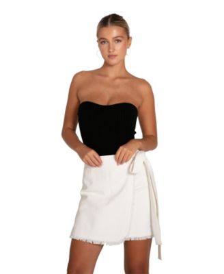 Women's There She Goes Frayed Edge Skirt
