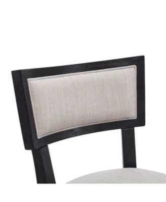 26.5" Counter Height Stools Set of 2, Upholstered with Backrest and Rubber Wood Frame-The Pop Home