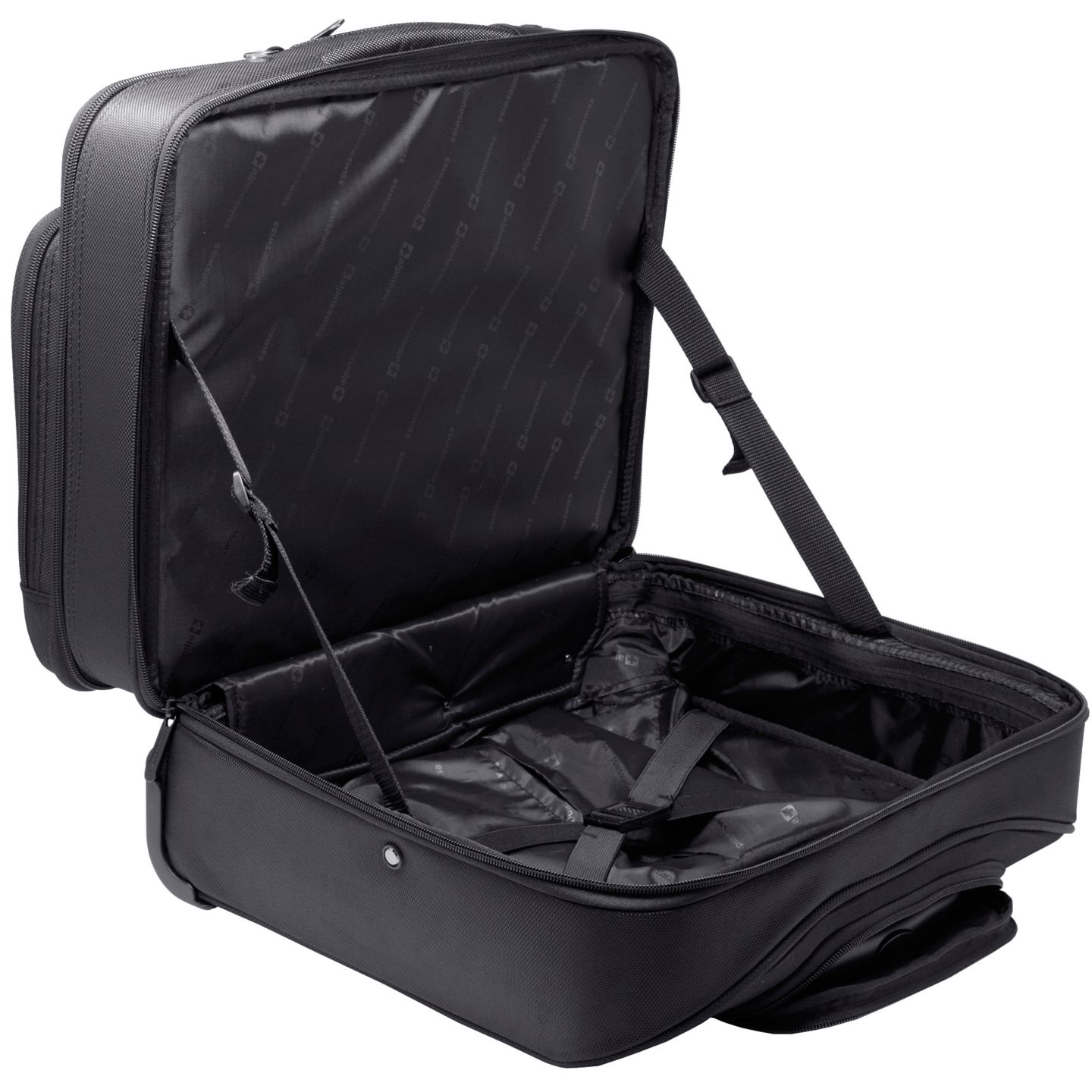 Женская сумка Alpine Swiss Rolling Briefcase Wheeled Overnight Carry on Bag up to 15.6” Laptop, цвет: Чёрный — фото 6