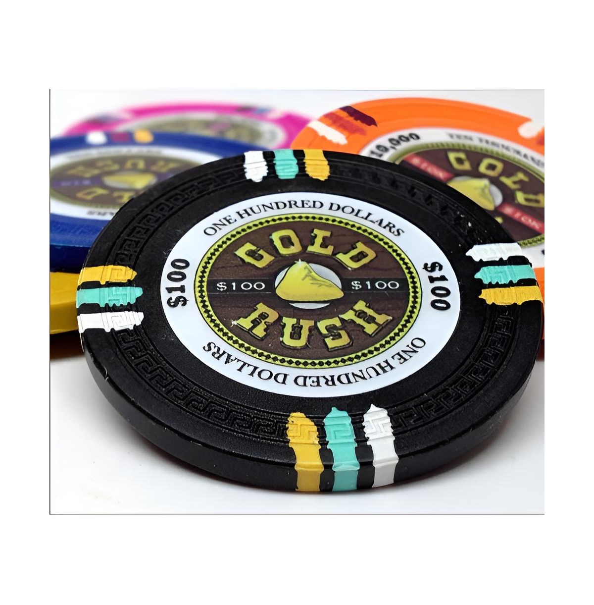 Slickblue 25-Pack Poker Chips - Premium Clay Composite Set for Card Games & Tournaments