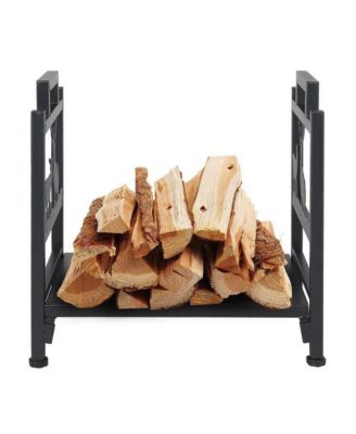 Firewood Log Rack with Deer Pattern for Outdoor Storage and Rustic Decor