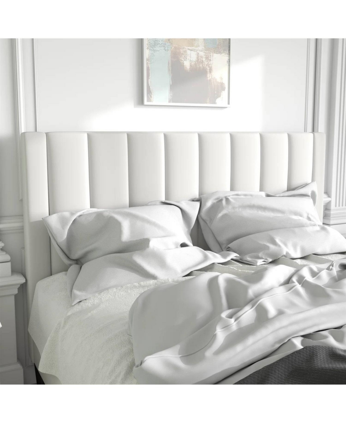 Slickblue Velvet Upholstered Platform Bed Frame with Headboard For Bedroom