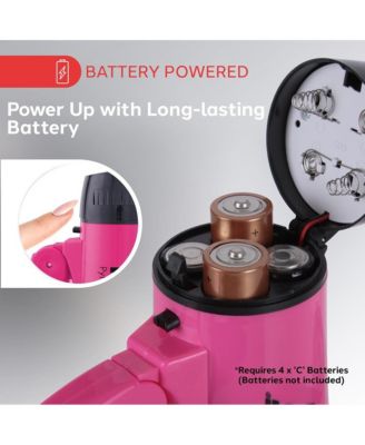 20-Watt Mini Megaphone Speaker with Siren, Adjustable Volume, Portable, Lightweight, Battery Operated Pink Bullhorn