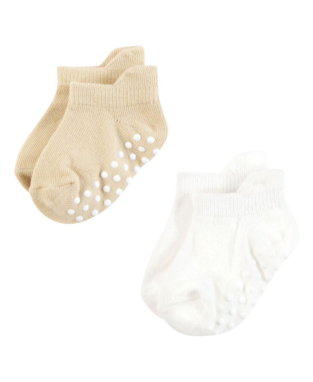 Touched by Nature Baby Boys Organic Cotton Socks with Non-Skid Gripper for Fall Resistance, 0-6 Months - Blue neutral