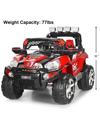 12V Kids Ride On Truck Car SUV MP3 RC Remote Control with LED Lights Music
