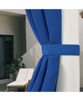 Outdoor Cabana Solid UV Protected Privacy Tab Top Curtain Panel