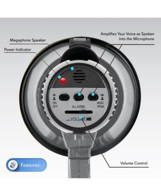30-Watt Portable Megaphone with Siren, Adjustable Volume, Lightweight, Battery Operated
