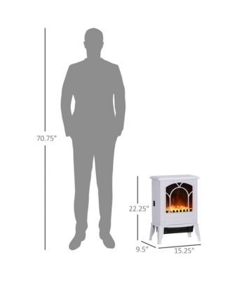 Electric Fireplace Stove with Overheat Protection 750W/1500W,