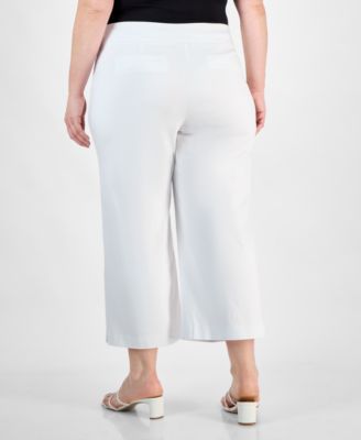 Plus Size Cropped Pull-On Pants, Exclusively at Macy's