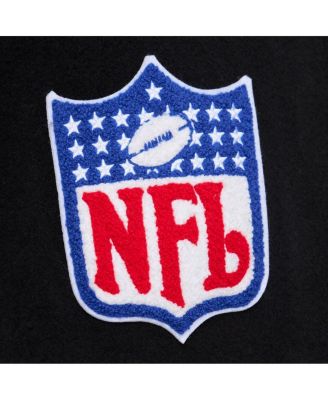 Men's Black Miami Dolphins Blackout Collection Vintage Logo Full-Snap Varsity Jacket