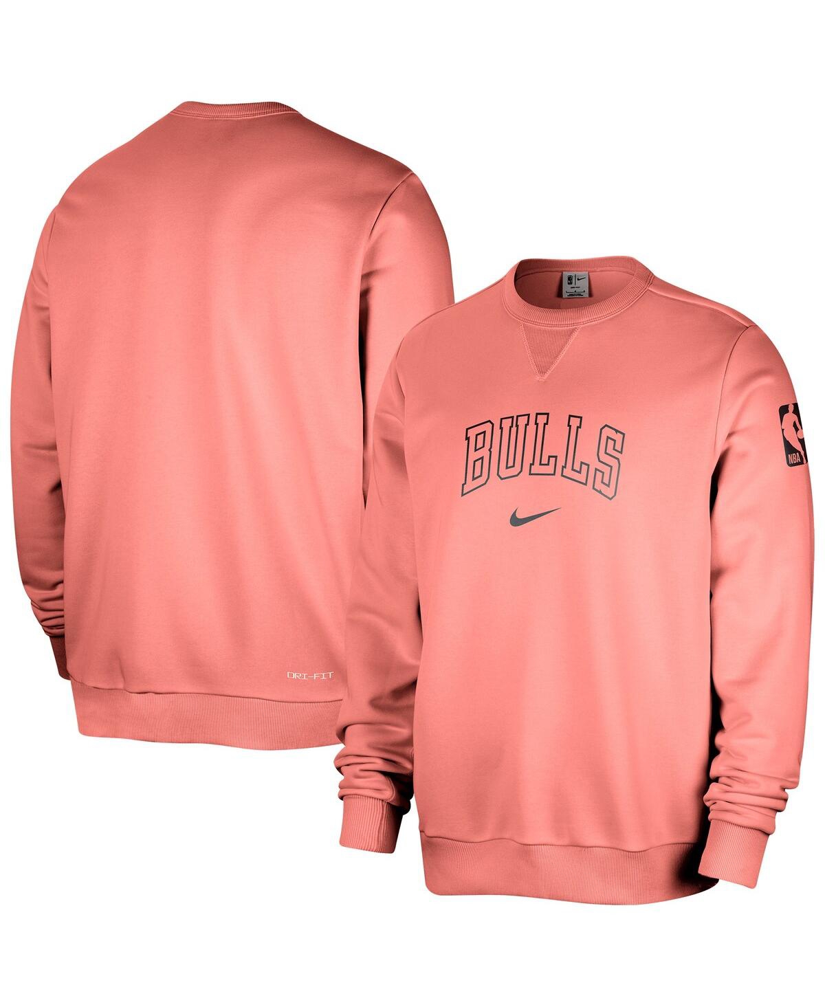 NIKE MEN'S RED CHICAGO BULLS COURTSIDE STANDARD ISSUE PERFORMANCE PULLOVER SWEATSHIRT 