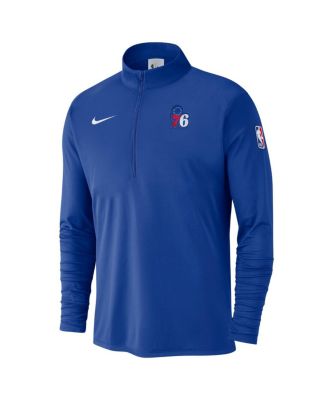 Men's Royal Philadelphia 76ers 2024/25 Courtside Performance Half-Zip Top