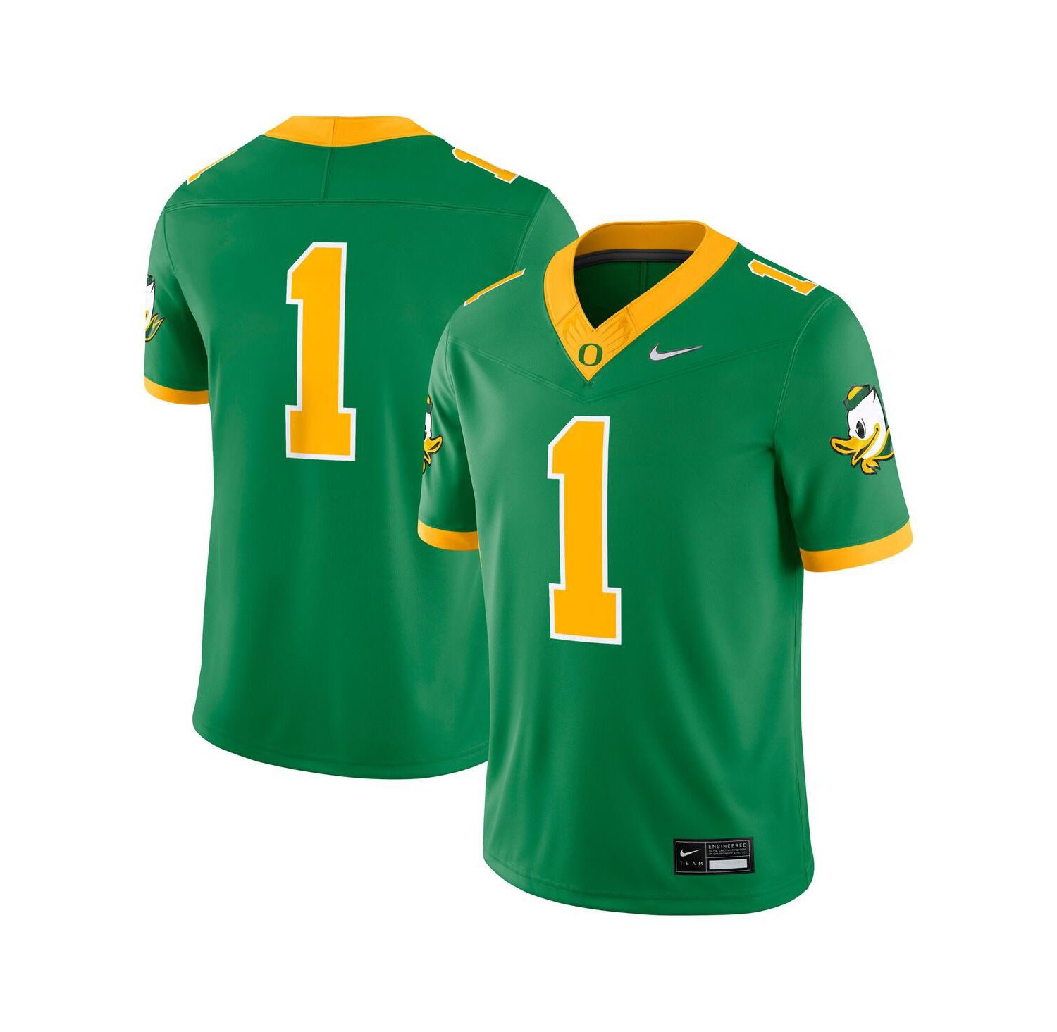 Men's 1 Green Oregon Ducks Alternate Game Jersey