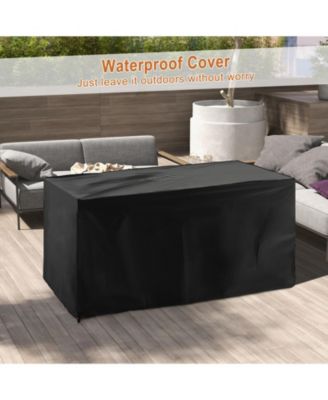 52 Inches Outdoor Wicker Gas Fire Pit Propane Fire Table with Cover