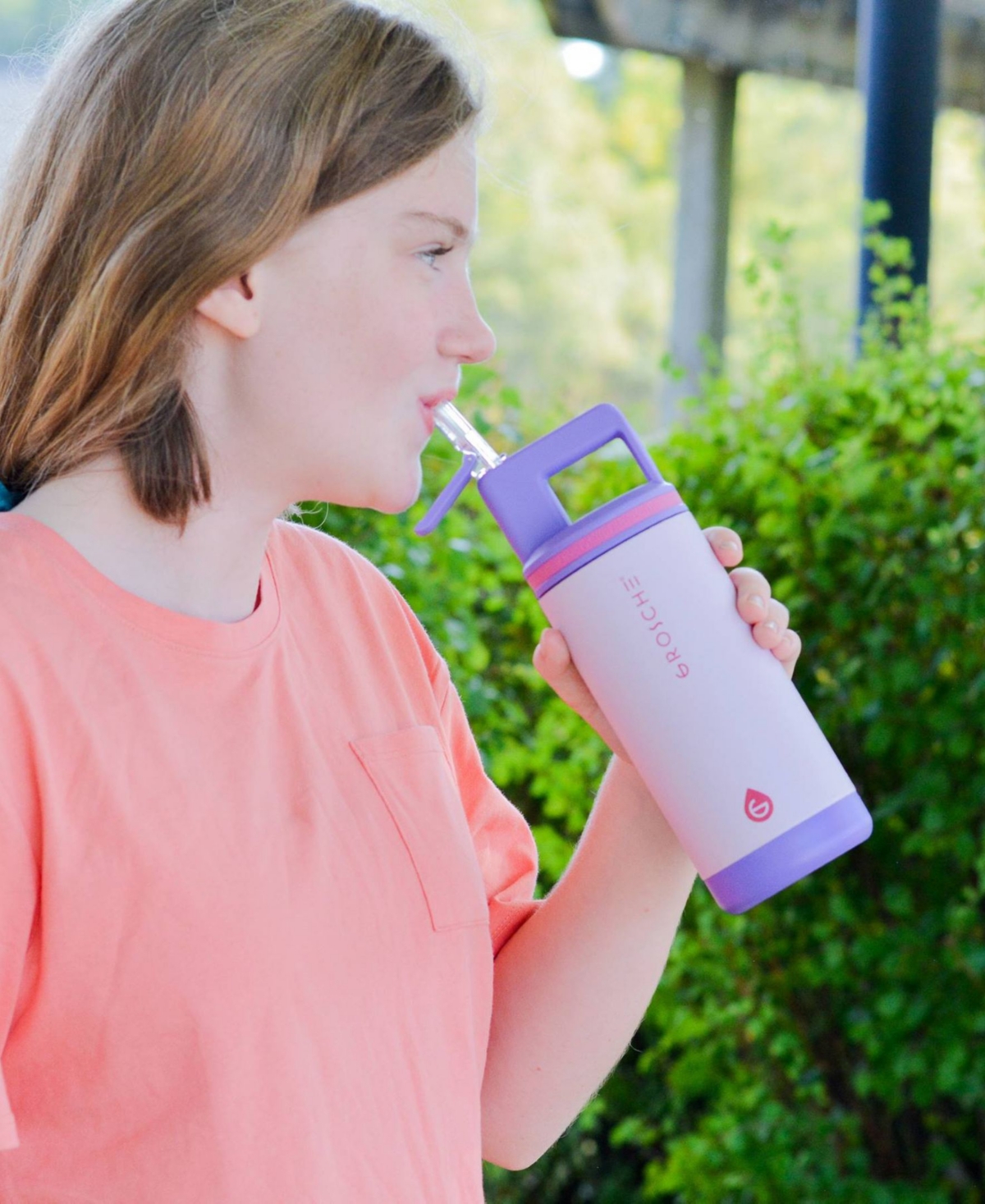 Grosche Alpine Flip 'n Sip 2-pc. Kids Insulated Water Bottle With Straw In Pink,purple