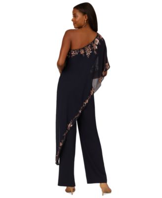 【海外限定】AdriannaPapell ドレス☆One Shoulder Embellished Adrianna Papell Women's One-Shoulder Embellished-Overlay