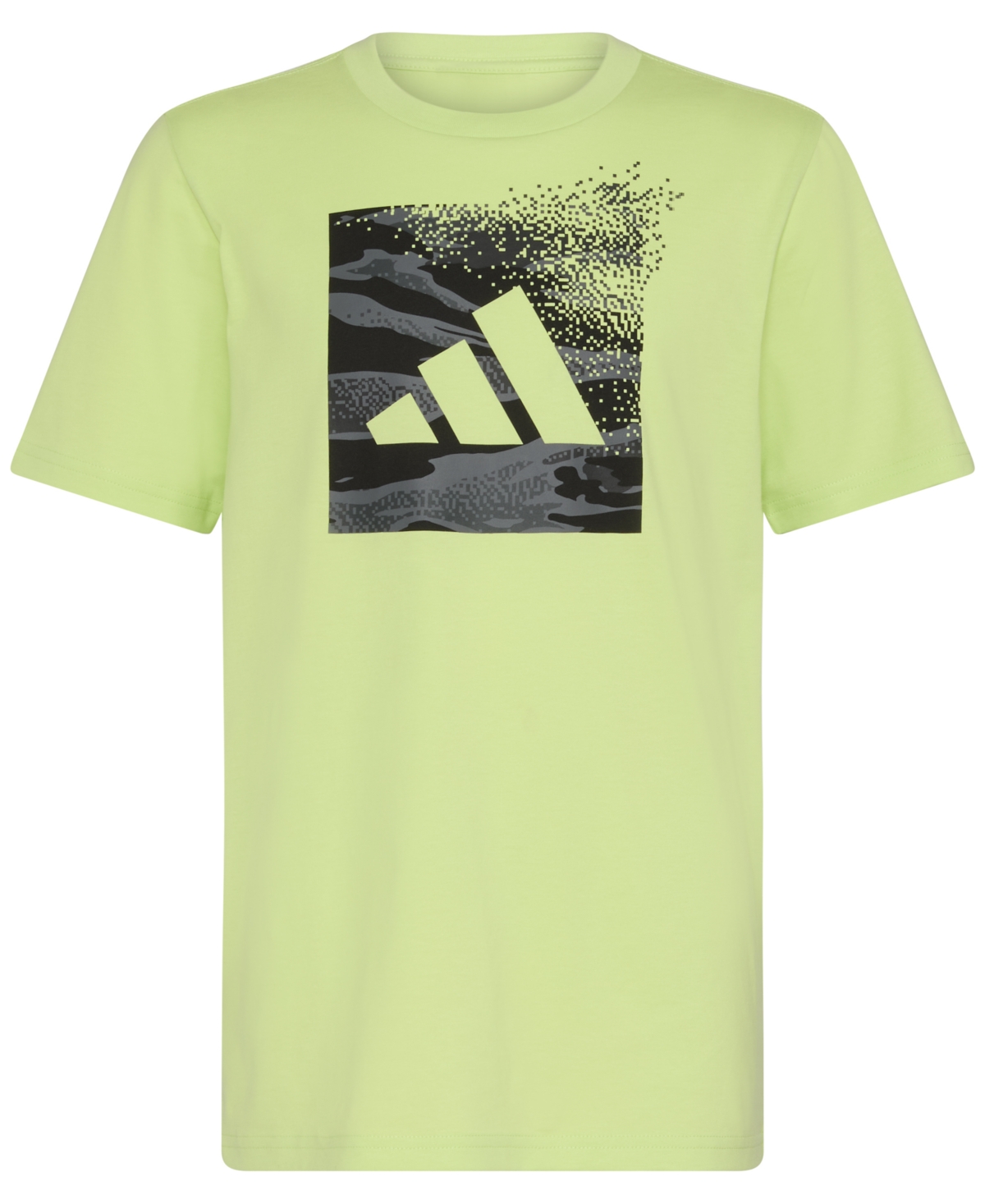 ADIDAS ORIGINALS BIG BOYS SHORT-SLEEVE CAMO BOX LOGO GRAPHIC T-SHIRT