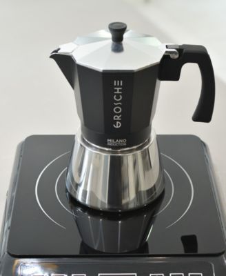 Milano Induction Stovetop 6 Cup Espresso Maker Moka Pot