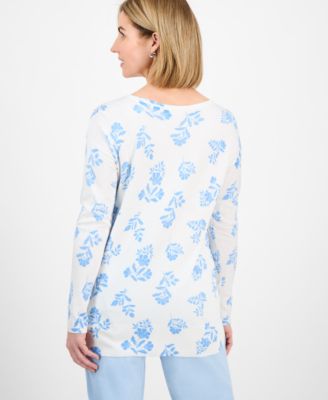 Style & Co Petite Fine-Gauge Tunic Sweater, Exclusively at
