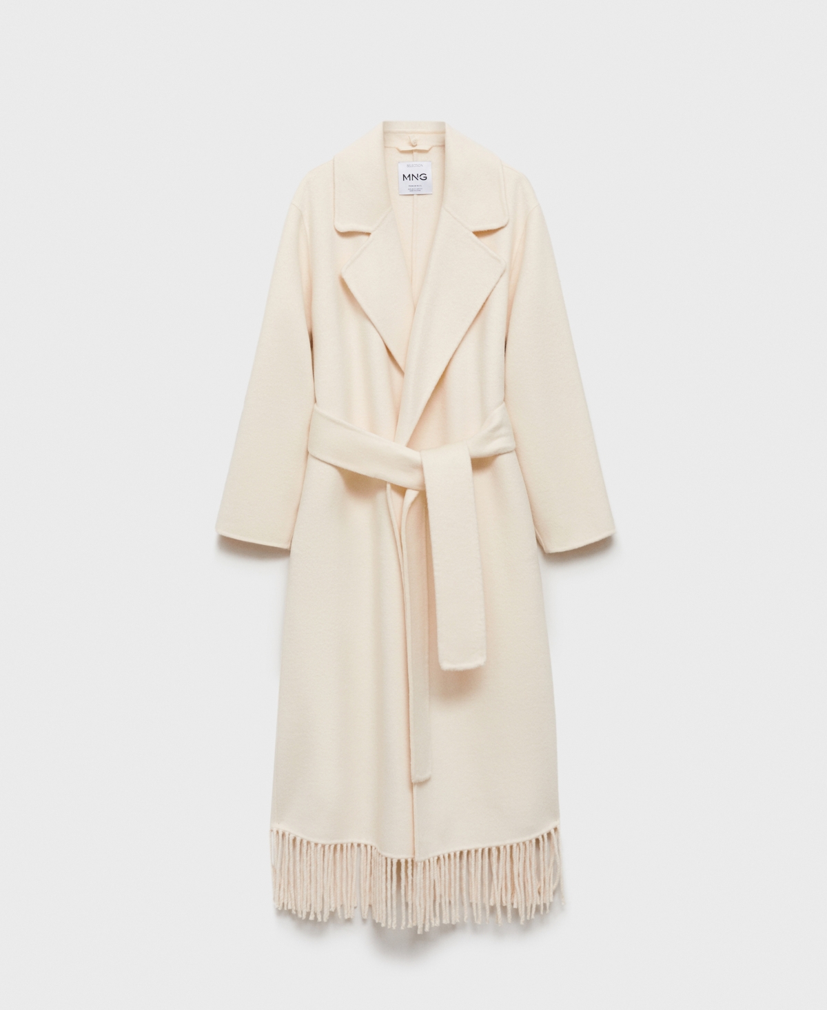 Mango Women's Fringe Wool-Blend Coat