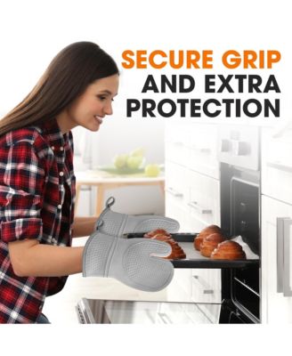 Set of 2 Premium Silicone Oven Mitts