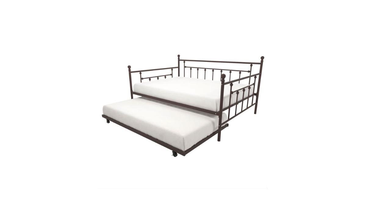 Slickblue Daybed with Twin Roll-Out Trundle Bed - Space-Saving Sofa and Extra Sleeping Area