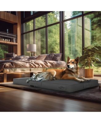 38'' Dog Bed Sofa  Microfiber Leather Foldable Pet Mattress Sofa