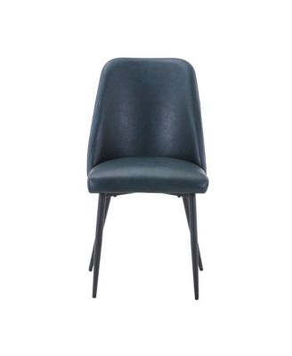 Maddox Mid-Century Modern Faux Leather Upholstered Dining Chair (Set of 2)