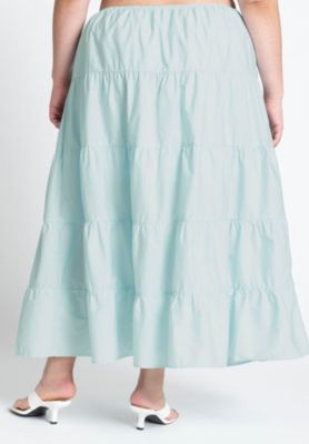 Women's Plus Size Tiered Maxi Skirt