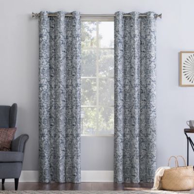Kenji Medallion Draft Shield Fleece Insulated Room Darkening Grommet Curtain Panel