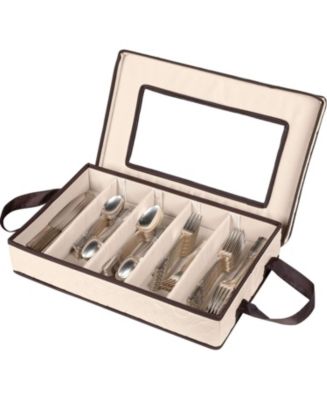 Florida Brands Flatware Storage Case for cutlery - Holds a 12 Serving Set in 5 compartments - Macy's