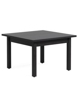 2-4 Person Wood Farmhouse Dining Table with Wooden Legs Oak Top for Small Space