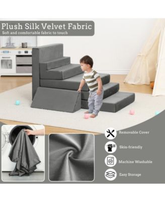 8PCS Modular Kids Play Couch, DIY Toddler Couch for Building Magical Forts in Playroom and Bedroom