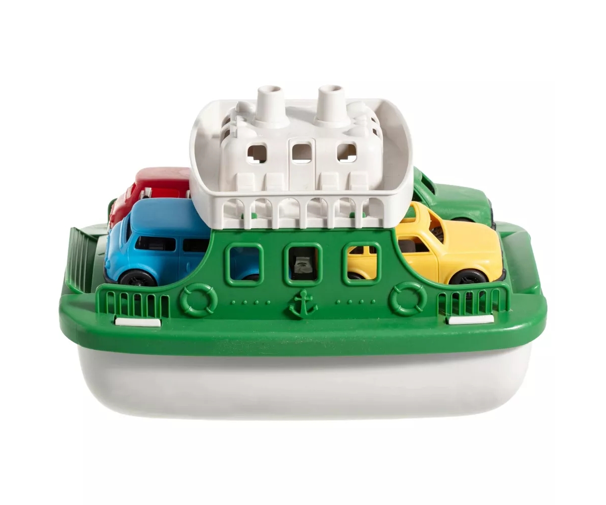 Sperric Toddler Boat Bath Toy Set for Toddlers, Carry Ship & 4 Mini Cars - Fun Water Toys for Bath, Pool, Beach Play, Safe & Non-Toxic Ferry Boat Toy